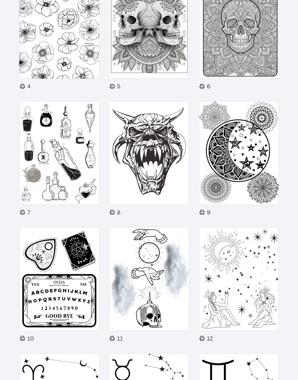 The Midnight Grimoire: Coloring Bundle