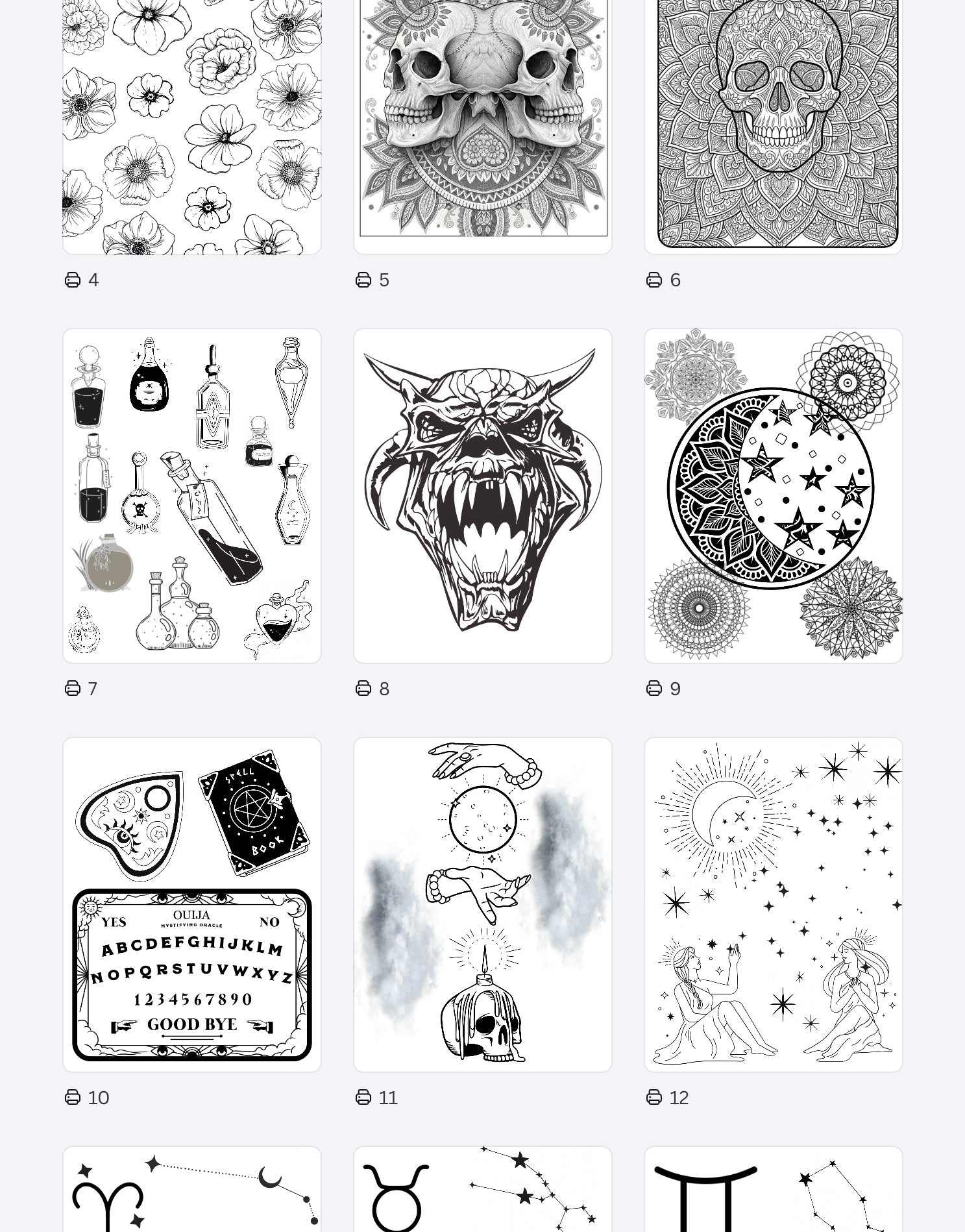 The Midnight Grimoire: Coloring Bundle