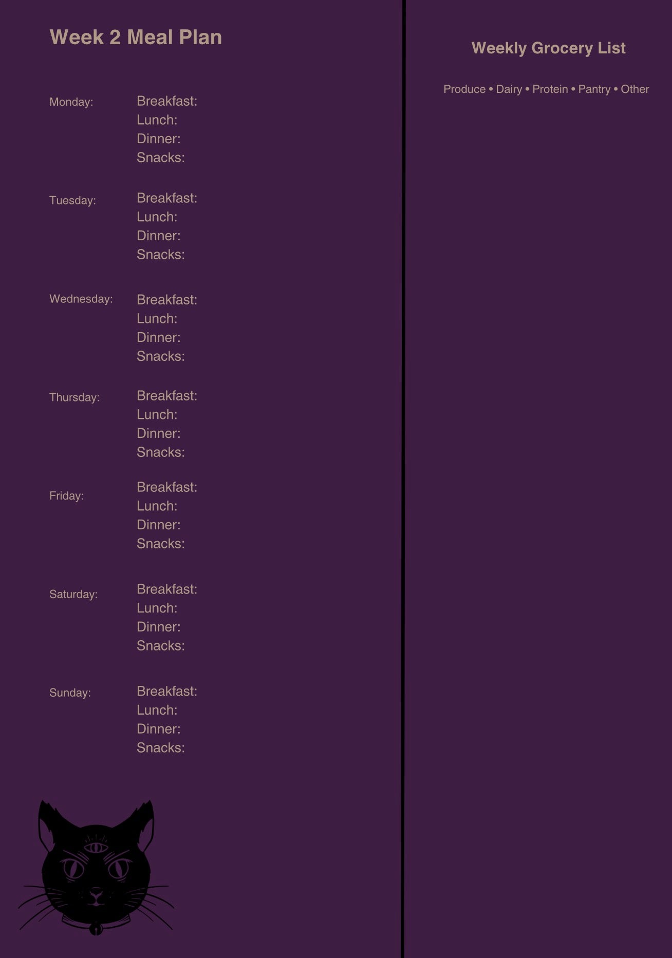 Kitchen Alchemy: 12-Week Meal Planner