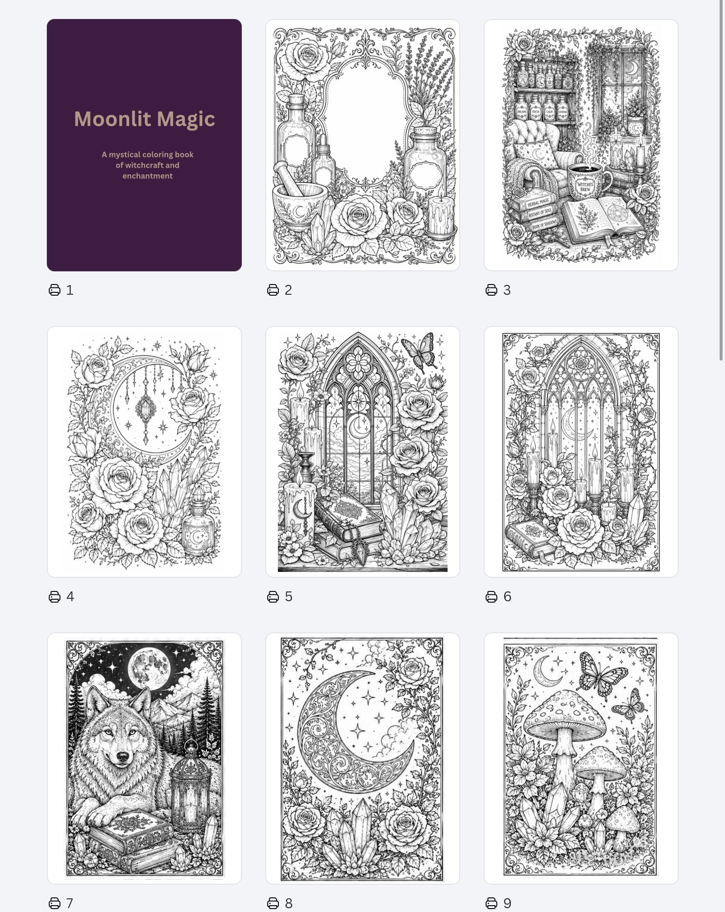 Moonlit Magic Coloring Bundle