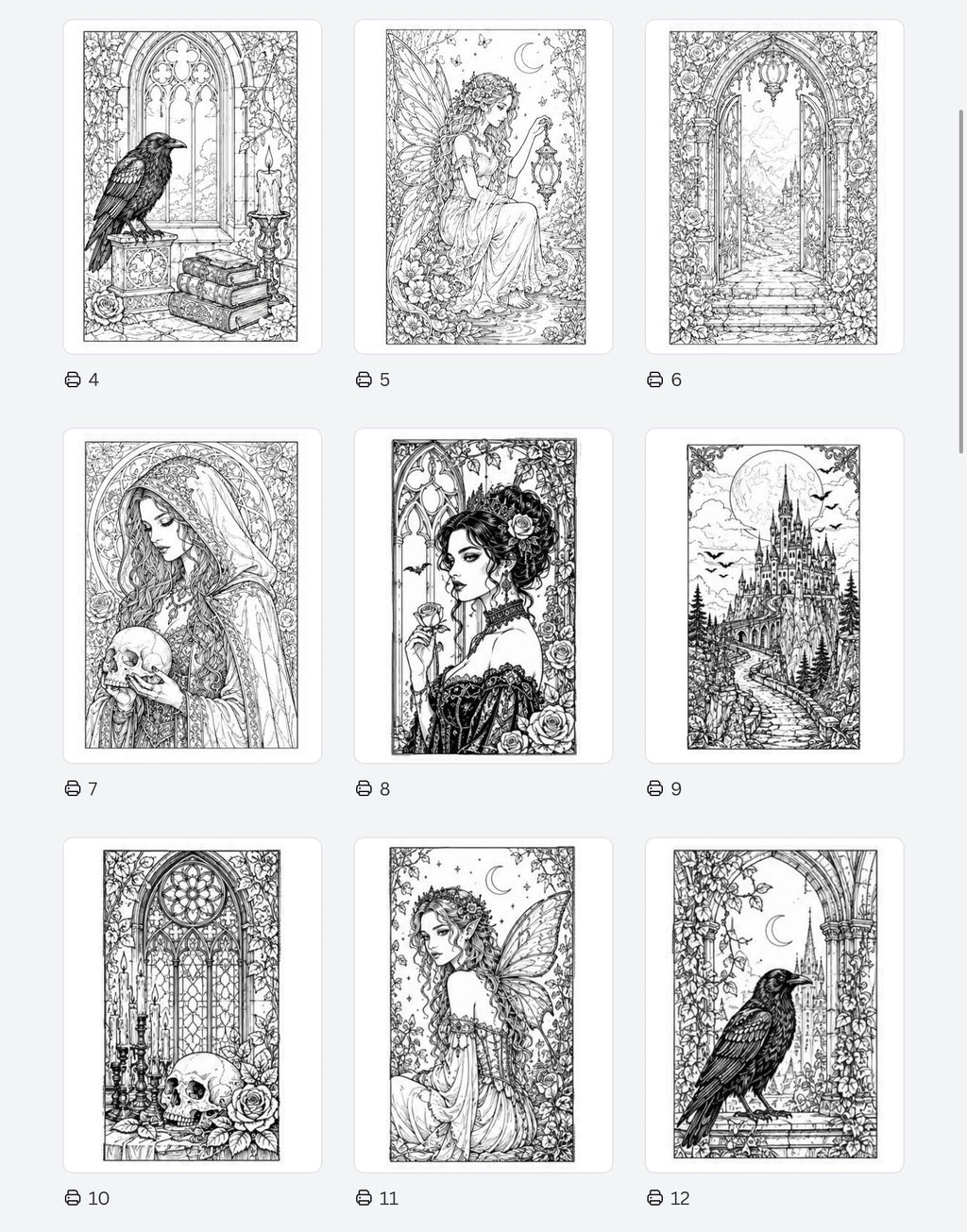Dark Beauty & Enchanted Realms Coloring Bundle