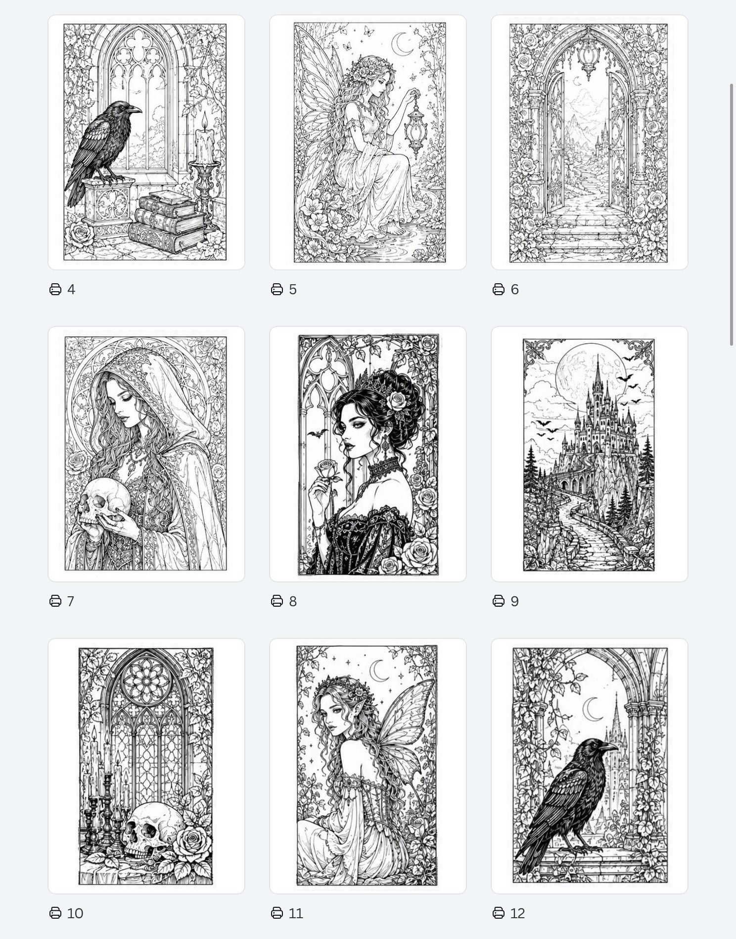 Dark Beauty & Enchanted Realms Coloring Bundle