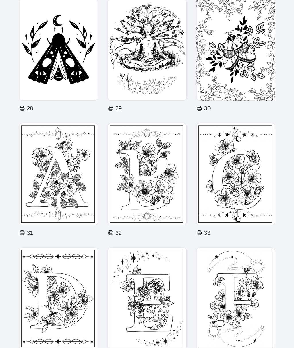 The Midnight Grimoire: Coloring Bundle